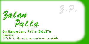 zalan palla business card